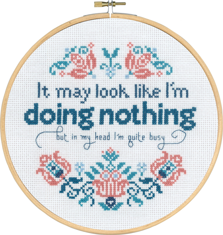 Billede af Broderi Kit - Doing Nothing