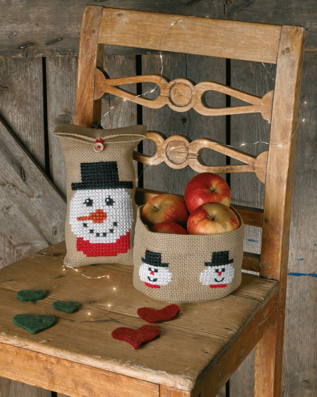 Billede af Broderi Kit - Gavepose Snemand
