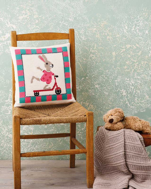 Broderi Kit - Hare på pude