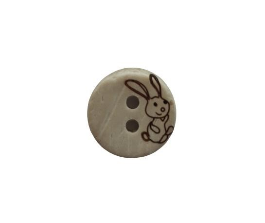 Kokos Knap Med Kanin 20 mm