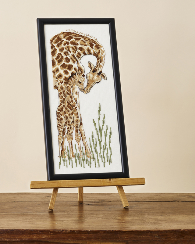 Broderi kit - Giraf med unge